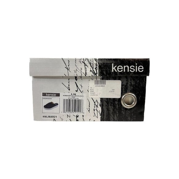 Kensie Womens 8.5 Rone Platform Slides Cross Straps‎ Black White New SKU#06776 - Picture 7 of 7